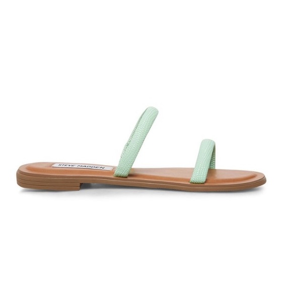 Steve Madden Mint Green Leather Sandals Womens Size 6 NEW - Picture 3 of 6